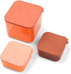 Done by Deer Elphee Plastic Kids' Lunch Set Papaya