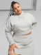 Puma Classics Women's Cropped Hooded Sweatshirt Gray