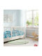 Cokitex Baby Sheets Set Crib Cotton Fitted Light Blue 125x175cm 3pcs