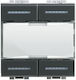 Bticino Recessed Wall Switch Lighting Quadruplicate without Frame Gray
