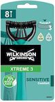 Wilkinson Sword Xtreme 3 Ξυραφάκια μιας Χρήσης με 3 Λεπίδες για Ευαίσθητες Επιδερμίδες 8τμχ