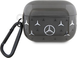 Mercedes-Benz Silicone Case with Hook in Black Color for Apple AirPods Pro 2