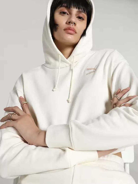 PUMA Classics Cropped Γυναικείο Φούτερ με Κουκο...