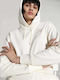Puma Women's Cropped Hooded Sweatshirt White