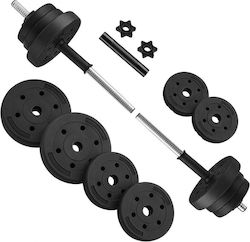 Songmics Αλτήρες Σετ με Μπάρα Συνολικού Βάρους 21kg