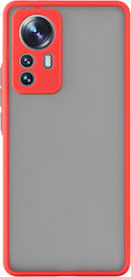 Powertech Color Button Umschlag Rückseite Silikon Rot (Xiaomi 12/12x)