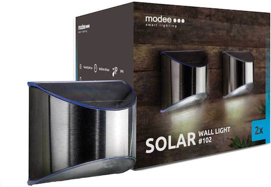 Modee Lighting Комплект 2 Соларни Светлини 6лм с Студено бяло Светлина 6000К IP44 8смx8смx4.5смсм.