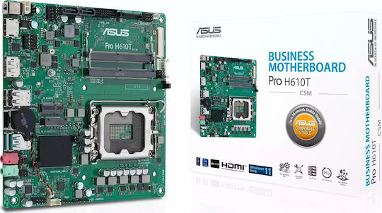 Asus Pro H610T-CSM Motherboard Mini ITX με Intel 1700 Socket 90MB1G60-M0EAYC