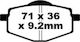 Adige Σετ Τακάκια Πίσω για Honda e Mercedes-Benz 600 Mitsubishi Asx Rover 600 Subaru XT