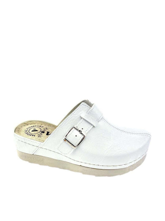 Vesna Damen Anatomisch Clogs Weiß