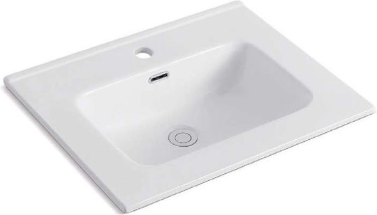 KLP Piccolo Aufgesetztes Waschbecken Porzellan 61x46.5x17cm Weiß