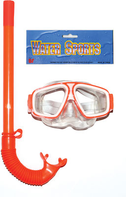 Diving Mask Set with Respirator Orange