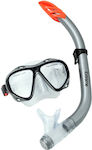 Extreme Silicon Diving Mask Set with Respirator Gray