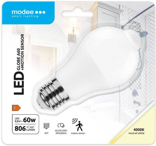 Modee Lighting LED-Lampe 8.8W 120mm für Fassung E27 und Form A60 Naturweiß 806lm