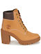 Timberland Allington Heights 6in Leather Women's Ankle Boots with Medium Heel Yellow