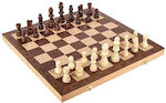 Σκάκι / Τάβλι από Ξύλο με Πούλια 50x50cm