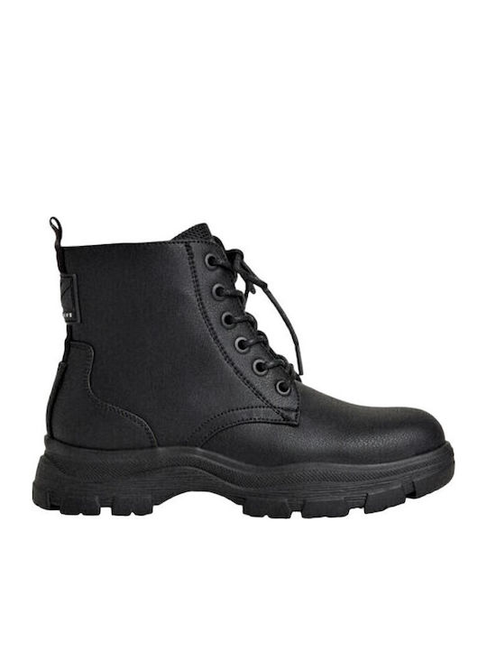 TRACK BOOT Kinderstiefeletten mit Schnürsenkeln Schwarz