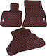 Set of Front and Rear Mats 5pcs for BMW X5 2007-2014 Red