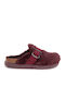 Winter Women's Slippers with Fur Burgundy