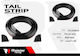 Raistar Car Tape Stickers 150 x 150cm in Black Color 1pcs