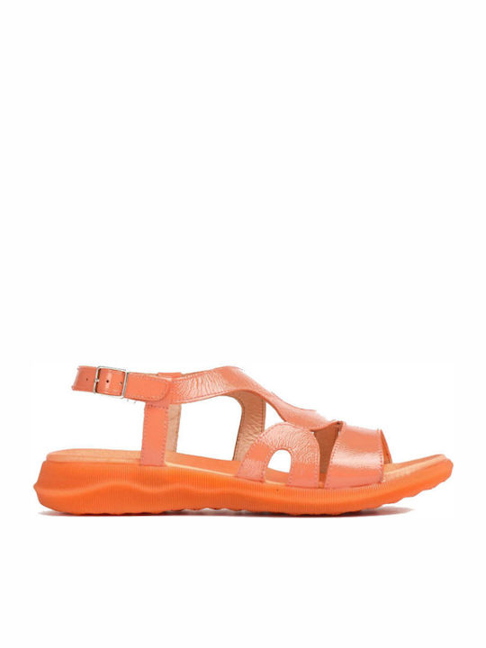 Wonders Leather Women's Sandals Orange