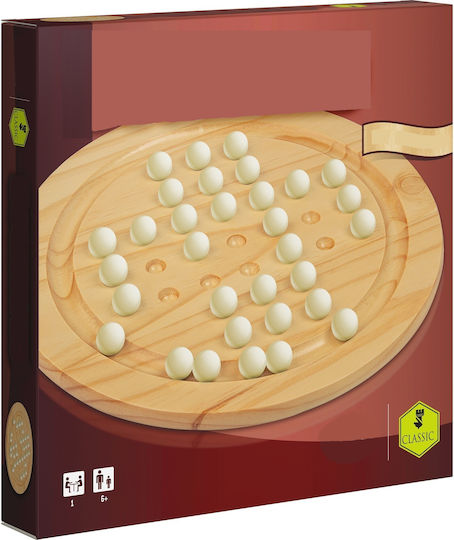 Επιτραπέζιο Παιχνίδι Marble Solitaire για 1 Παίκτη 6+ Ετών Natural Games