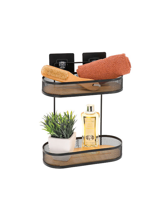 Eurocasa Άγκιστρο Μπάνιου Διπλό με Βίδες ​11.5x25cm Ασημί