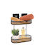 Eurocasa Άγκιστρο Μπάνιου Διπλό με Βίδες ​11.5x25cm Ασημί