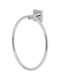 Disegno Emily Single Wall-Mounted Bathroom Ring Silver