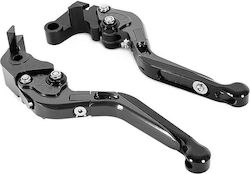 Set Manete Frână/Ambreiaj Motocicletă Manete de motocicletă Manete de motocicletă ajustabile pentru Yamaha XSR 700 Negre YAMAHA784