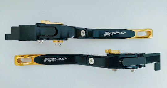 Set of Motorcycle Brake/Clutch Levers Flexible Adjustable for Suzuki GSX-R 1300 Hayabusa Black YAHA539G