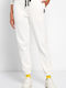 Funky Buddha Women's Jogger Sweatpants White