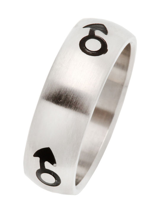 Silverline Men's Steel Spinner Ring