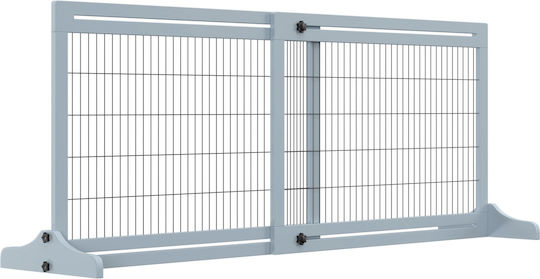 Pawhut Μεταλλικό Πορτάκι Σκύλου 183x36x69εκ. Μπλε