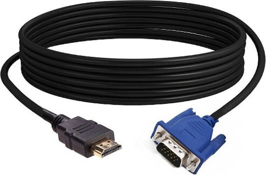Cable HDMI male - VGA male 3m Μαύρο
