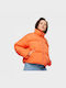 Puma Classics Women's Short Puffer Jacket for Winter Orange