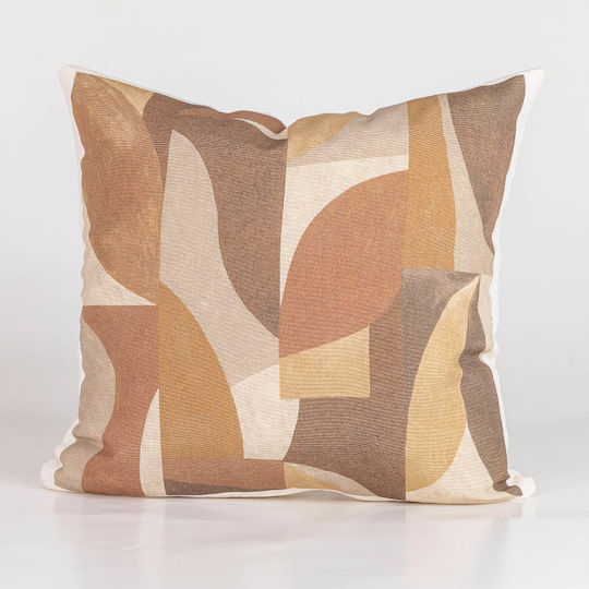 Borea Decorative Pillow Case Design 65 From 100% Cotton Ecru 45x45cm