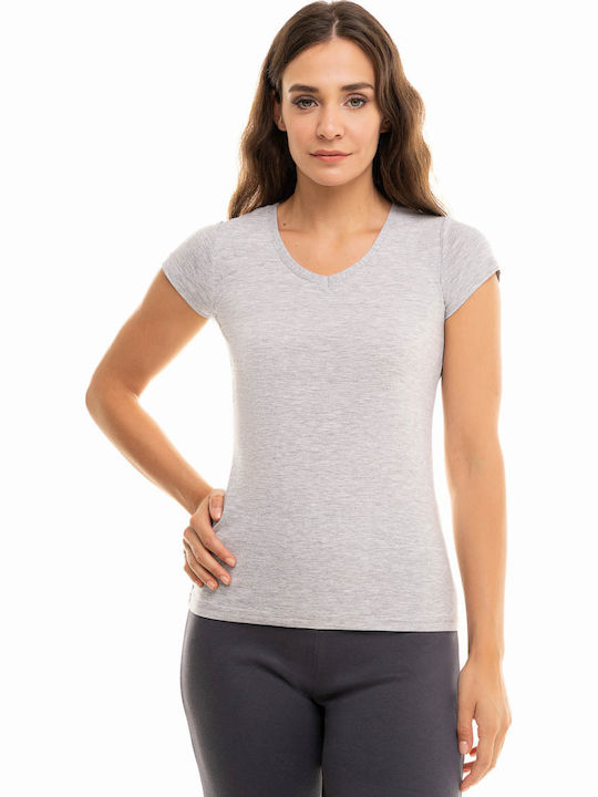 Women's Short Sleeve Cotton T-Shirt Gray