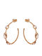 Silverline Earrings Hoops made of Silver Gold Plated with Stones