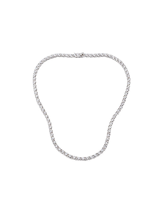 Tribute Necklace from Silver with Zircon