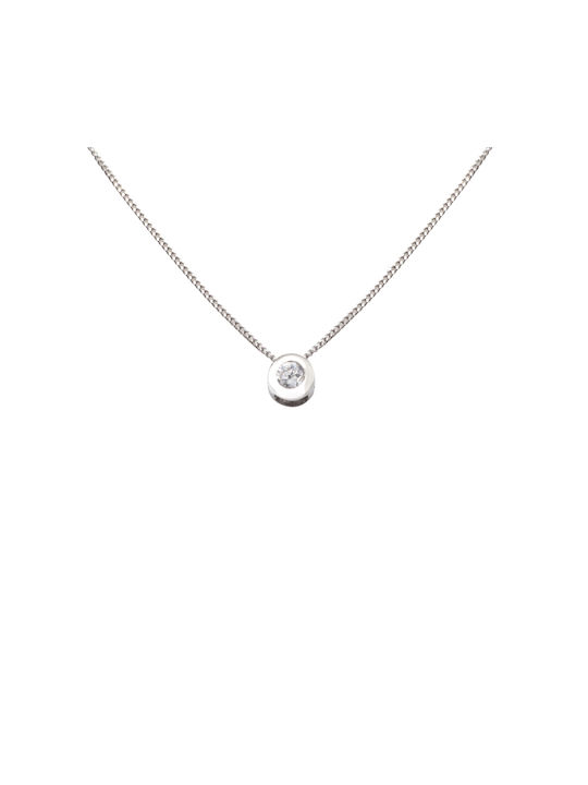 Tribute Necklace from Silver with Zircon