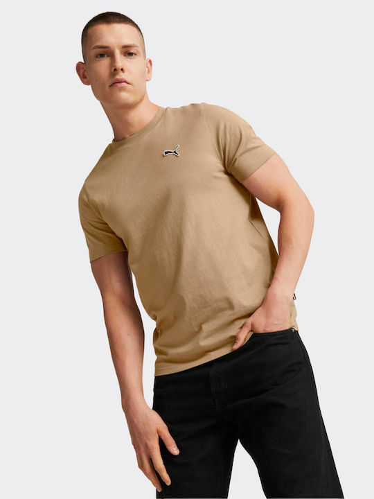 PUMA Better Essentials Kurzarm T-Shirts Braune Herrenblusen PUMA Better Essentials Kurzarm T-Shirts Braune Herrenblusen