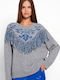 Funky Buddha Women's Long Sleeve Sweater Gray