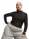 Dare To Women's Athletic Blouse Long Sleeve Black
