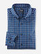 Long-sleeved Shirt Checked Blue