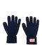 Tag Marineblau Wolle Handschuhe