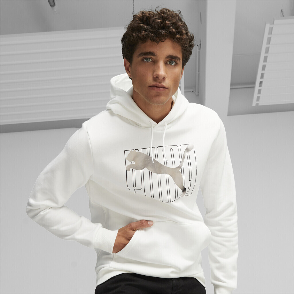 Puma Men's Sweatshirt with Hood & Pockets White 675924-02 | Skroutz.cy