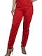 Remix Women's Fabric Trousers Red