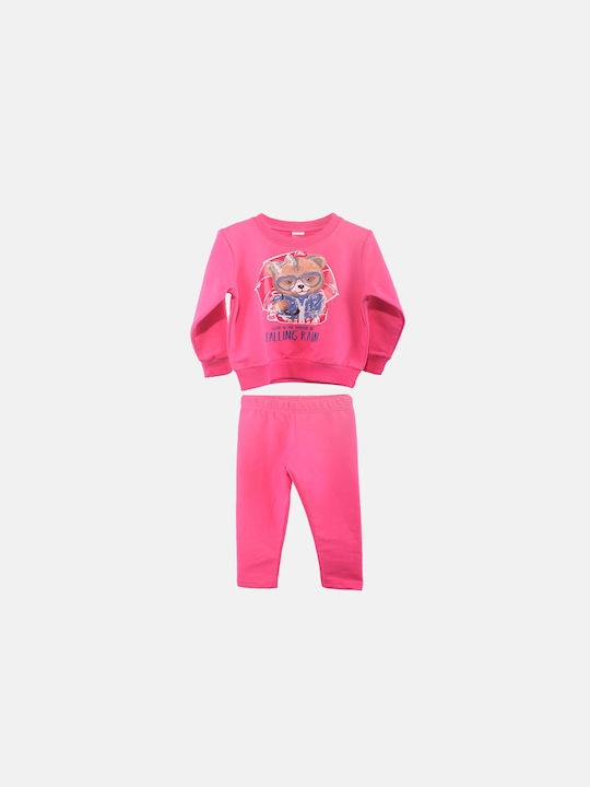 Joyce Copilăresc Set de pantaloni de trening Fuchsia 2buc