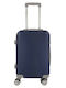 Ormi Cabin Hard Blue Travel Suitcase with 4 Wheels Height 55cm